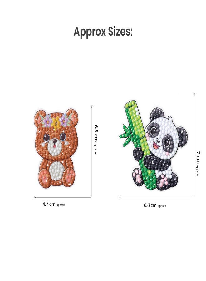 itsy-bitsy Itsy Bitsy DIY Diamond Painting Key Chain Kit Bear & Panda 8 X 7CM 2pc Box | Art & Craft, Creative, Fun & Activity Kit | Gift for Kids, Adult - Image 3